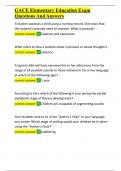 GACE Elementary Education Exam Questions And Answers&period;docx