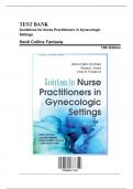 Test Bank for Guidelines for Nurse Practitioners in Gynecologic Settings&comma; 12th Edition by Heidi Collins Fantasia&comma; Covering Chapters 1-26 &vert; Includes Rationales