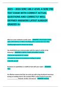 2025 &ndash; 2026 SERE 100&period;2 LEVEL A SERE PRE TEST EXAM WITH CORRECT ACTUAL QUESTIONS AND CORRECTLY WELL DEFINED ANSWERS LATEST ALREADY GRADED A&plus;