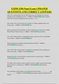 EXPH 2290 Final Exam UPDATED  QUESTIONS AND CORRECT ANSWERS