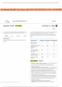 Ati Mental Health Next Gen with NGN QUESTIONS AND ANSWERS 