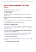 NCOER Exam Questions With 100&percnt; Pass