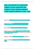 WGU- D322 INTRO TO IT EXAM WITH CORRECT ACTUAL QUESTIONS AND CORRECTLY WELL DEFINED ANSWERS LATEST ALREADY GRADED A&plus; 2025 - 2026
