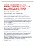 NCOER EXAM QUESTIONS AND CORRECT ANSWERS&comma; ACTUAL EXAM 2025 LATEST UPDATE VERSION PASSED ALREADY GRADED A&plus;