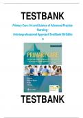 TESTBANK Primary Care&colon; Art and Science of Advanced Practice Nursing- AnInterprofessionalApproachTestBankmi5thEditio n