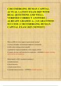 C202 EMERGING HUMAN CAPITAL  ACTUAL LATEST EXAM 2025 WITH  REAL QUESTIONS AND WELL VERIFIED CORRECT ANSWERS &vert;  ALREADY GRADED A&plus; &vert; GUARANTEED  SUCCESS &vert; C202 EMERGING HUMAN  CAPITAL EXAM 2025 &lbrack;NEWEST&rsqb; 