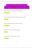 Portage Biochemistry - Module 1 Exam Questions and Answers &vert; Latest Version &vert; 2025&sol;2026 &vert; Correct & Verified