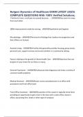 Rutgers Dynamics of Healthcare EXAM LATEST &lpar;2025&rpar; COMPLETE QUESTIONS With 100&percnt; Verified Solutions&comma;