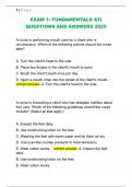 EXAM 1&colon; FUNDAMENTALS ATI  QUESTIONS AND ANSWERS 2025 