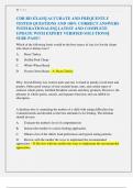 CDR RD EXAM&vert;&vert; ACCURATE AND FREQUENTLY  TESTED QUESTIONS AND 100&percnt; CORRECT ANSWERS  WITH RATIONALES&vert;&vert; LATEST AND COMPLETE  UPDATE WITH EXPERT VERIFIED SOLUTIONS&vert;&vert;  SURE PASS&excl;&excl; 