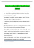 Brain Story Exam 2026 Questions and Answers