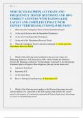 NERC RC EXAM PREP&vert;&vert; ACCURATE AND  FREQUENTLY TESTED QUESTIONS AND 100&percnt;  CORRECT ANSWERS WITH RATIONALES&vert;&vert;  LATEST AND COMPLETE UPDATE WITH  EXPERT VERIFIED SOLUTIONS&vert;&vert; SURE PASS&excl;&excl;