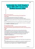 Leadership Nur 4120 Chapter 3 Exam With 100&percnt; Correct And Verified Answers 2025