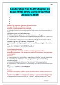 Leadership Nur 4120 Chapter 21 Exam With 100&percnt; Correct Verified Answers 2025