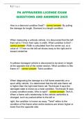 PA APPRAISERS LICENSE EXAM  QUESTIONS AND ANSWERS 2025 