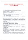 PMHNP ANCC REVIEW QUESTIONS AND ANSWERS