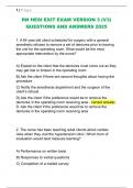 RN HESI EXIT EXAM VERSION 3 &lpar;V3&rpar;  QUESTIONS AND ANSWERS 2025