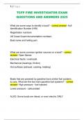 TCFP FIRE INVESTIGATOR EXAM  QUESTIONS AND ANSWERS 2025 
