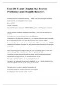 Econ 231 Exam 1 Chapter 3 & 4 Practice Problems exam with verified answers