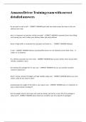 Amazon Driver Training exam with correct detailed answers