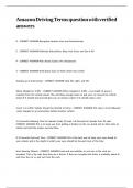 Amazon Driving Terms question with verified answers