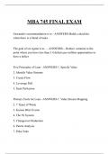 MBA 745 FINAL EXAM QUESTIONS AND ANSWERS 2025