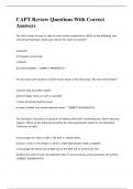 CAPT Review Questions With Correct Answers&period;