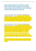 TEXAS DEPARTMENT OF PUBLIC SAFETY PRIVATE SECURITY BUREAU QUALIFIED MANAGER EXAM QUESTIONS AND ANSWERS LATEST 2025-2026 EXAM UPDATE