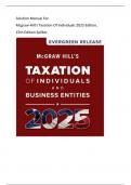 Solution Manual for McGraw Hill's Taxation of Individuals and Business Entities&comma; 2025 Edition&comma; 15th Edition All Chapter