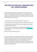 APR PRACTICE EXAM 2025 &vert; QUESTIONS WITH 100&percnt; VERIFIED ANSWERS
