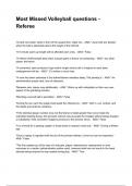 Most Missed Volleyball questions - Referee NEWEST 2025&sol;2026 ACTUAL EXAM COMPLETE QUESTIONS AND CORRECT DETAILED ANSWERS &lpar;VERIFIED ANSWERS&rpar; &vert;ALREADY GRADED A&plus;&vert;&vert;BRAND NEW&excl;&excl;