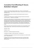 Cumulative Final Officiating S1 Soccer&comma; Basketball&comma; Volleyball NEWEST 2025&sol;2026 ACTUAL EXAM COMPLETE QUESTIONS AND CORRECT DETAILED ANSWERS &lpar;VERIFIED ANSWERS&rpar; &vert;ALREADY GRADED A&plus;&vert;&vert;BRAND NEW&excl;&excl;