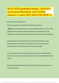 WGU D236 pathophysiology&colon; Objective Assessment Questions and Verified Answers &vert; Latest 2023&sol;2024 GRADED A&plus;
