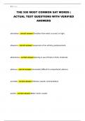 THE 500 MOST COMMON SAT WORDS &vert; ACTUAL TEST QUESTIONS WITH VERIFIED ANSWERS