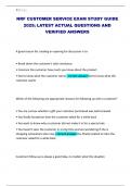 NRF CUSTOMER SERVICE EXAM STUDY GUIDE 2025&semi; LATEST ACTUAL QUESTIONS AND VERIFIED ANSWERS