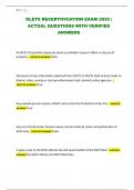 OLETS RECERTIFICATION EXAM 2025 &vert; ACTUAL QUESTIONS WITH VERIFIED ANSWERS