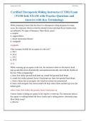 Certified Therapeutic Riding Instructor &lpar;CTRI&rpar; Exam &vert; PATH Intl&period; EXAM with Practice Questions and Answers with Key Terminology