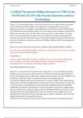Certified Therapeutic Riding Instructor &lpar;CTRI&rpar; Exam &vert; PATH Intl&period; EXAM with Practice Questions and Key Terminology