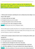 NSG 430 EXAṂ 2 ADULT HEALTH NURSING II Questions with 100- Correct Answers&comma; Guarantee Pass