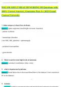 NSG 430 ADULT HEALTH NURSING III Questions with 100- Correct Answers&comma; Guarantee Pass A&plus; 2025