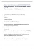 Motor Vehicle Sales License EXAM COMPREHENSIVE questions answered&comma; 2025 verified graded A&plus; already passed&excl;