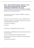 Rush - Advanced Pharmacology - NSG 531 - Exam 1 &lpar;2025 updated&rpar; QUESTIONS AND ANSWERS &lpar;DETAILED & ELABORATED&rpar; fully solved