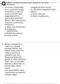 NBCOT Cardiopulmonary Exam Questions Correctly Answered&period;