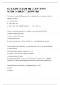 G2 EXAM &lpar;EXAM 21&rpar; QUESTIONS WITH CORRECT ANSWERS