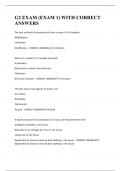 G2 EXAM &lpar;EXAM 1&rpar; WITH CORRECT ANSWERS