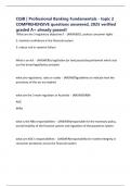 CQiB &vert; Professional Banking Fundamentals - topic 2 COMPREHENSIVE questions answered&comma; 2025 verified graded A&plus; already passed&excl;