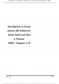 Introduction to Econometrics 4th Edition by James Stock and Mark Watson&period; ISBN-&period; Chapters 1-19