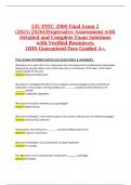 LSU PSYC 2000 Final Exam 2 &lpar;2025&sol;2026&rpar;&colon;Progressive Assessment with Detailed and Complete Exam Solutions with Verified Resources&comma; 100&percnt; Guaranteed Pass Graded A&plus;&period;