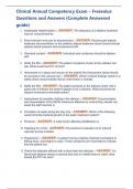 Clinical Annual Competency Exam &ndash; Fresenius Questions and Answers &lpar;Complete Answered guide&rpar;