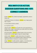 WGU MATH D125 ACTUAL 2025&sol;2026 QUESTIONS AND 100&percnt; CORRECT ANSWERS